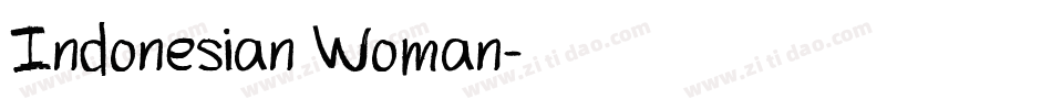 Indonesian Woman字体转换